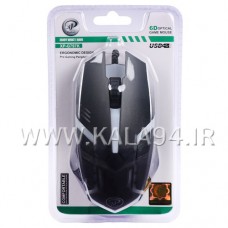 موس سیمی XP G797K گیم 7 رنگ LED / دارای 3 کلید / کلیک نرم با دقت بالا در ضرب مداوم / پک طلقی 